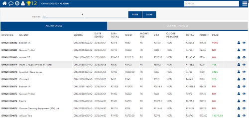 screenshot of Business Comet